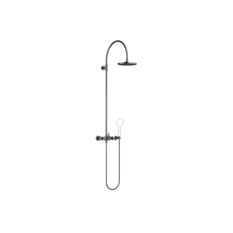 Dornbracht - Showerpipe mit Brausebatterie TARA 26632892 Dark Platinum gebürstet