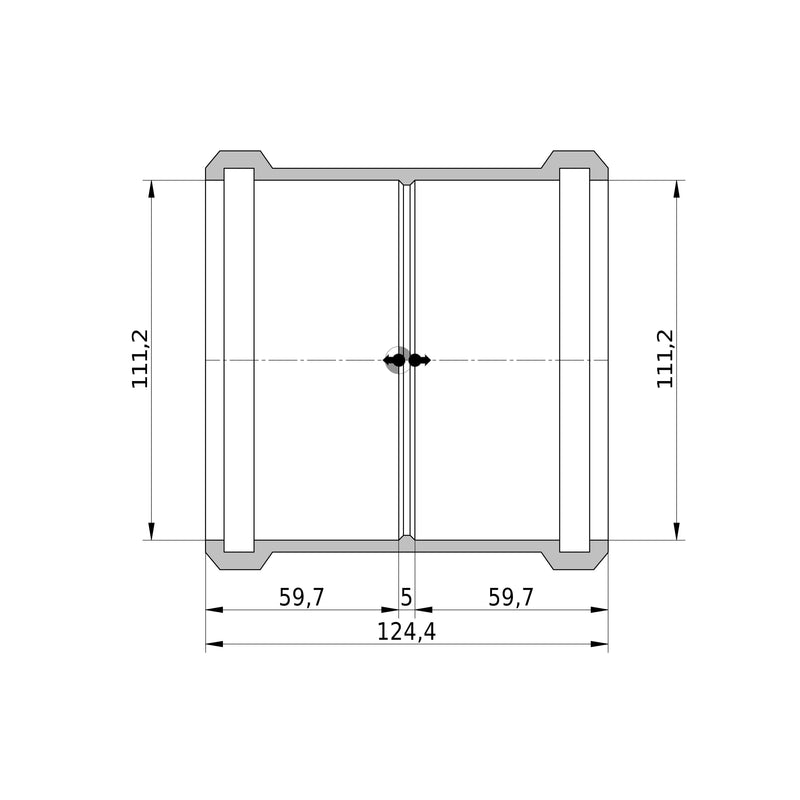 Wavin - Doppelmuffe AS+ DN 100