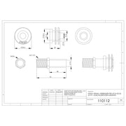 Adolf Schmidt - Urinal-Zulaufgarnitur für UP-Montage D33-35 d19mm, Anschlussstutzen Messing