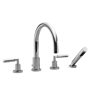 Dornbracht - Wannen 4-Locharmatur Hebelgriff TARA 27512882 Wannenrandmontage platin