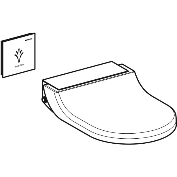 Geberit Vertriebs - WC-Aufsatz AQUACLEAN Tuma Comfort Spezialanfertigung weiß-alpin