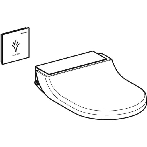 Geberit Vertriebs - WC-Aufsatz AQUACLEAN Tuma Comfort Spezialanfertigung weiß-alpin