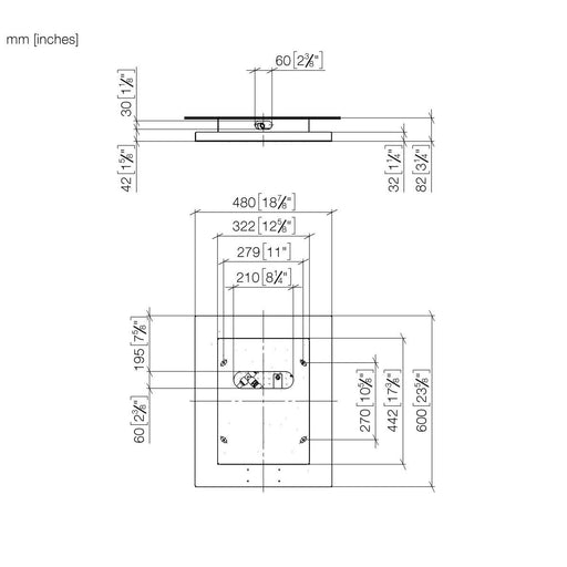 Dornbracht - Regenpaneel eckig 4140097985 edelstahl poliert