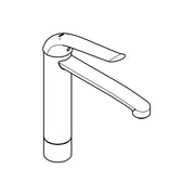 Grohe - WT EHM EUROECO SPECIAL 30208 mittelhoch mit 4 cm Sockel chrom