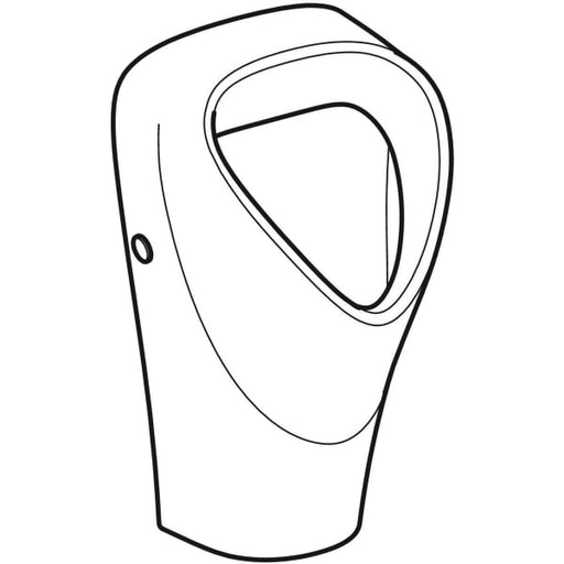 Geberit Vertriebs - Renova Urinal Trigonal Zul. hi., Abg. hi., weiß, KeraTect