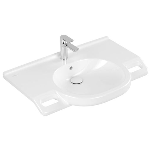 VILLEROY & BOCH - Waschbecken ViCare 810x560mm Oval 1HL. mit Überlauf Weiß Alpin CeramicPlus