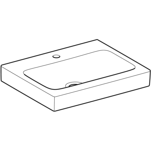 Geberit Vertriebs - Waschtisch ICON, 600x485mm mit Hahnloch ohne Überlauf