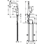 Hansgrohe - Spültischmischer 300 TALIS Select M51 Ausziehbrause 2jet sBox edelstahl-optik