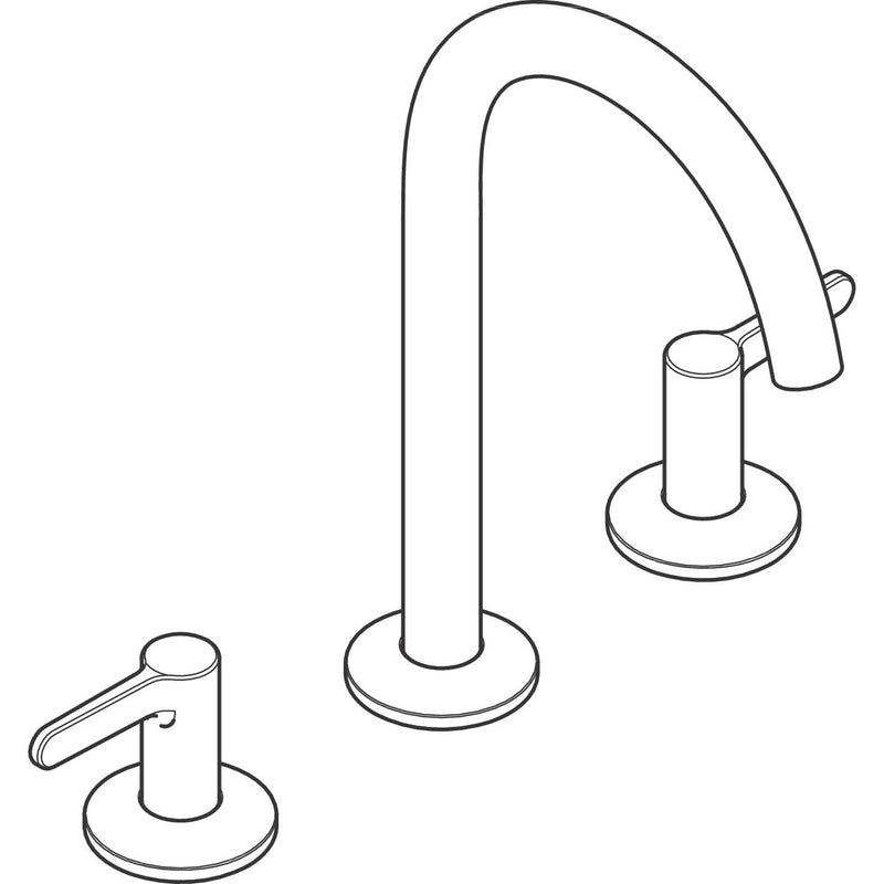 Hansgrohe - 3-Loch Waschtischarmatur 170 AXOR One mit Push-Open Ablaufgarnitur chrom