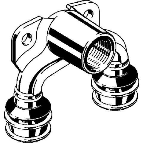 Viega - Doppelwinkel RAXOFIX 5325.7 25mm x 1/2 IG x 20mm Rotguss
