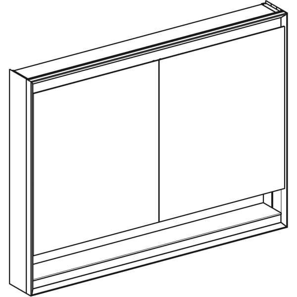 Geberit Vertriebs - ONE Spiegelschrank mit Ni/Comf.Light 2 Türen, AP-Mont., 120x90x15cm, weiß