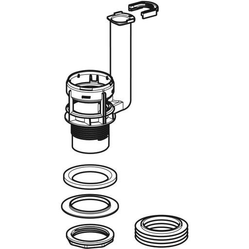 Geberit Vertriebs - Typ 290 Bassin für Spülventil Rd60x1/8, lang