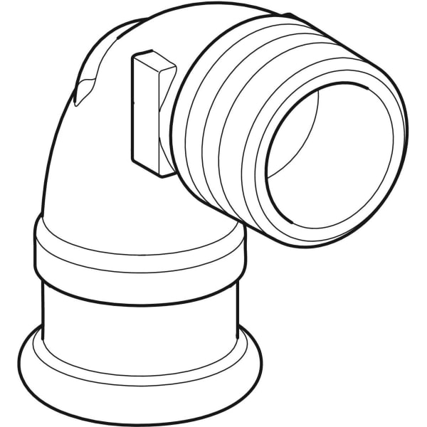Geberit Vertriebs - Rotguss Übergangswinkel Du: 28mm - 1 AG, 90 Grad, # 63886