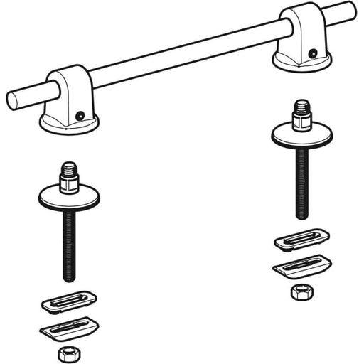 Geberit Vertriebs - Scharnier mit Scharnierwelle für WC-Sitzring mit Bef. von unten, L110
