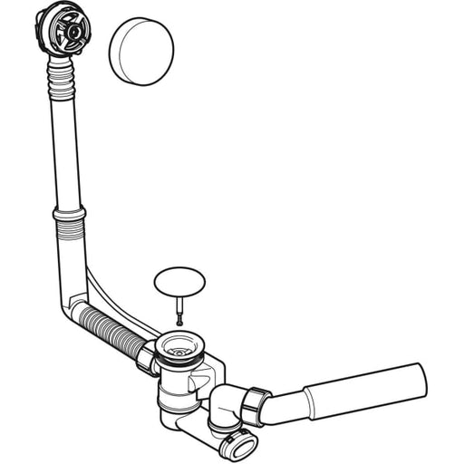 Geberit Vertriebs - Badewannenablauf, d52 mit Drehbet. m. Fertigbauset, DN40/50, chrg