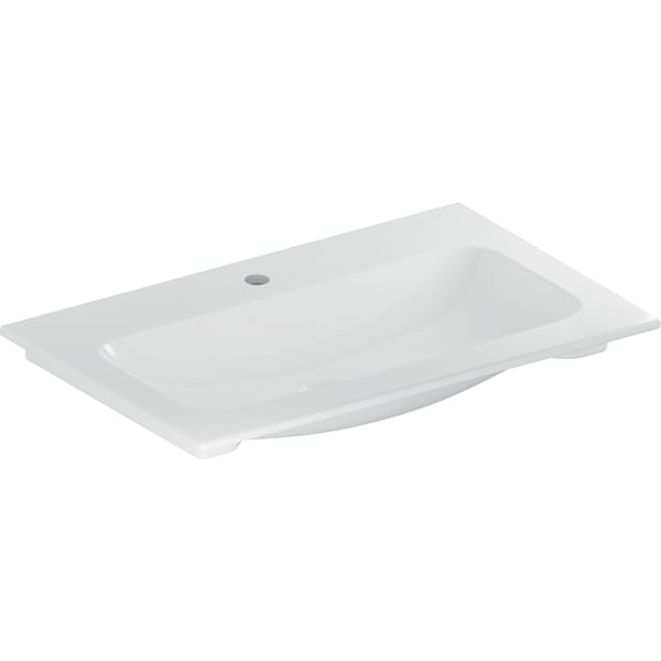 Geberit Vertriebs - iCon Light Möbelwaschtisch 75x48cm mit Hahnloch, ohne Überlauf, weiß