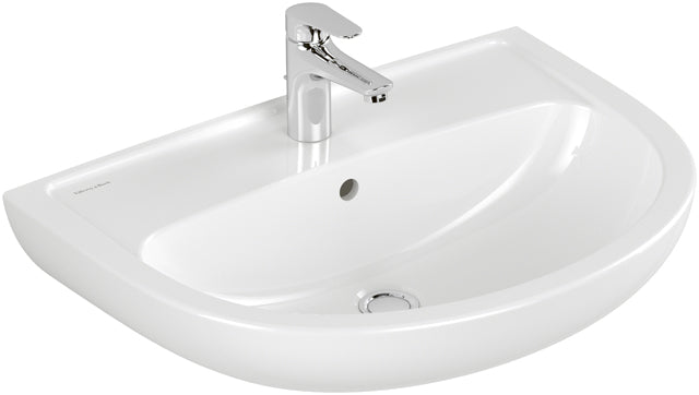 VILLEROY & BOCH - Waschbecken NEWO 650x484mm Oval 1HL. mit Überlauf Weiß Alpin