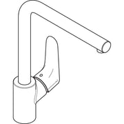 Hansgrohe - Spültisch EHM FOCUS 31817 edelstahl L-Auslauf
