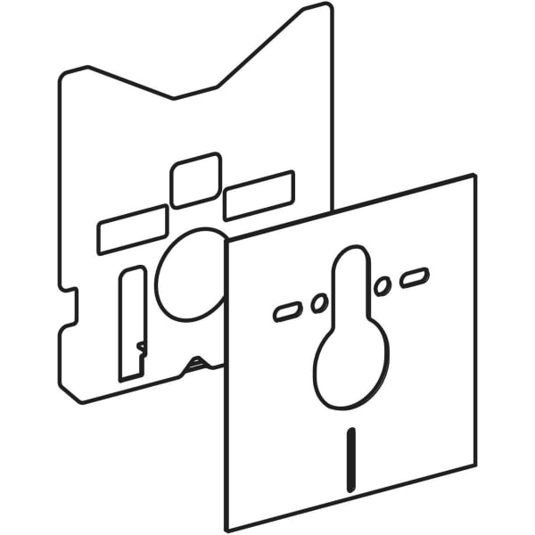 Geberit Vertriebs - Versteifungsblech mit Schallschutzset für Geberit Monolith für WWC, Steinzeug