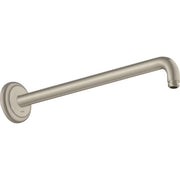 Hansgrohe - Brausearm DN15 389mm Ausladung AXOR 90 Grad brushed nickel ohne Kugelgelenk