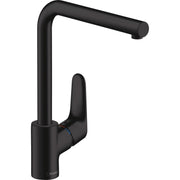 Hansgrohe - Spültischmischer 280 FOCUS Schwenkauslauf mattschwarz L-Auslauf
