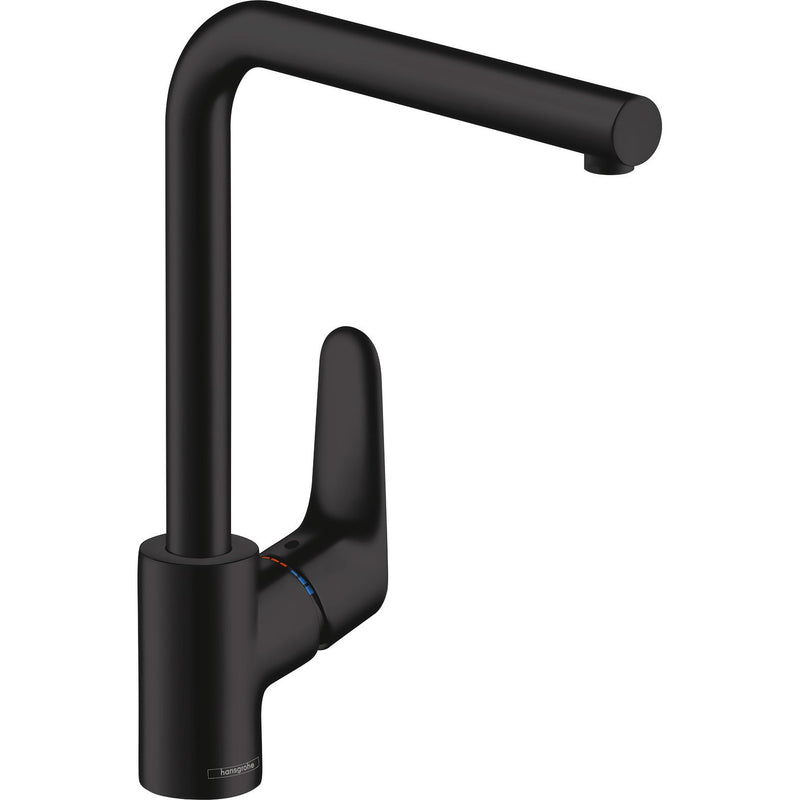 Hansgrohe - Spültischmischer 280 FOCUS Schwenkauslauf mattschwarz L-Auslauf
