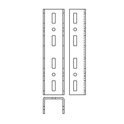 Walraven - Verbinder Maxx LC80 längs 380x93x71 fv - f. Maxx-Profile