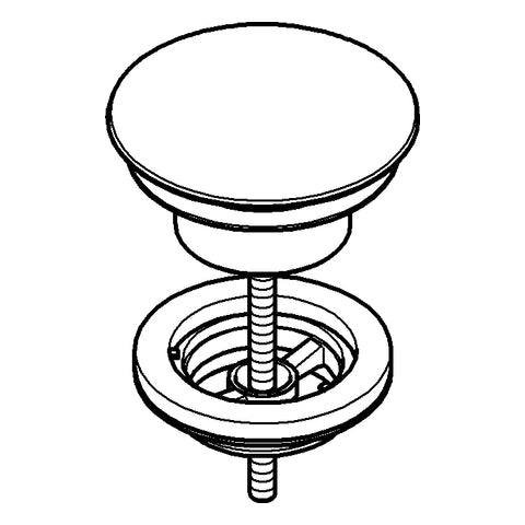 Grohe - Ablaufventil 65808 1 1/4 für Waschtisch ohne Überlauf chrom