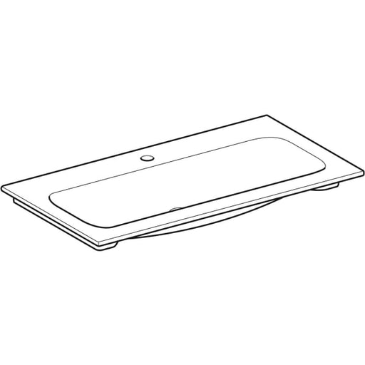 Geberit Vertriebs - iCon Light Möbelwaschtisch 90x48cm mit Hahnloch, ohne Ül., weiß, KeraTect