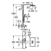 Grohe - THM-Duschsystem RSH Aqua Pure 100961 KB 8,7l eckig schwarz/chrom