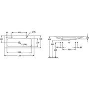 VILLEROY & BOCH - Schrankwaschtisch Finion 1200x500mm re-eckig 2HL. o. ÜL. Weiß Alpin cplus