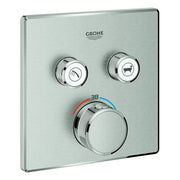 Grohe - Thermostat GROHTHERM SmartControl 29124 eckig FMS 2 ASV supersteel