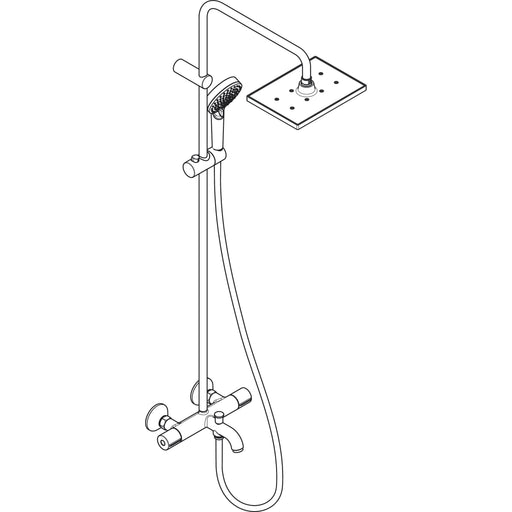 Hansgrohe - Showerpipe 230 1jet VERNIS Shape chrom mit Wannenthermostat