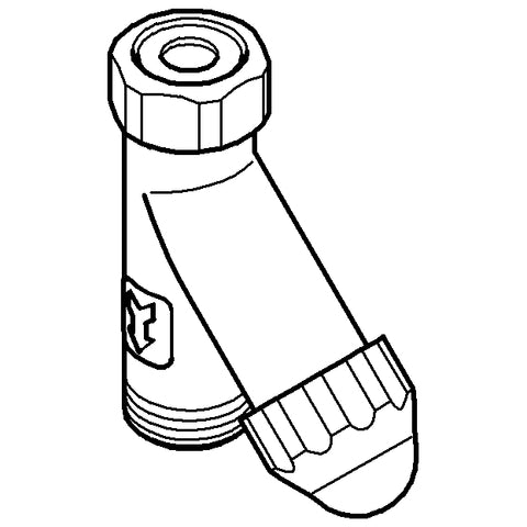 Grohe - WAS-Schrägfilter 41275 DN20 bis 80 Gr. C mit Klarsicht-Kappe chrom