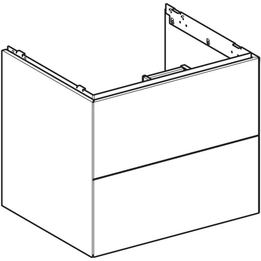 Geberit Vertriebs - ONE Unterschrank für WT/-Platte 2 Schubl., 59,2x50,4x47cm, Eiche