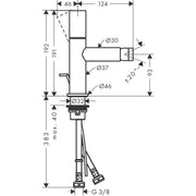 Hansgrohe - Bidetmischer AXOR Uno Bügelgriff brushed nickel