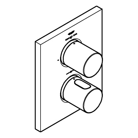 Grohe - THM-Batterie GROHTHERM F 27618 FMS integrierte 2-Wege-Umstellung chrom