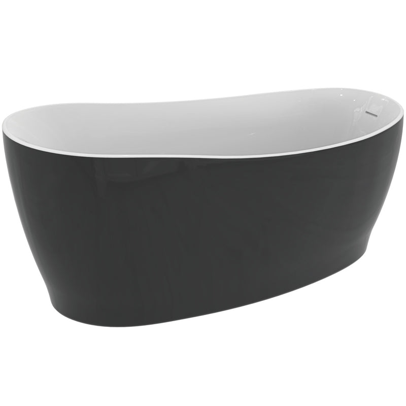 Ideal Standard - Kf-Badewanne AROUND, freistehend, m.Ablauf, 1800x850x625mm, Schwarz