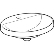 Geberit Vertriebs - Einbau-WT VARIFORM, oval, 550x450mm mit Hahnloch, o. Ül., weiß, KeraTect