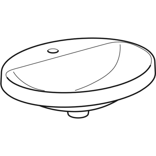 Geberit Vertriebs - Einbau-WT VARIFORM, oval, 550x450mm mit Hahnloch, o. Ül., weiß, KeraTect