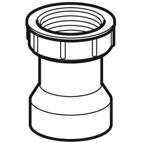 Geberit Vertriebs - PE Anschlussstutzen 152.180.16.1 mit Überwurfmutter 1 1/2''x50