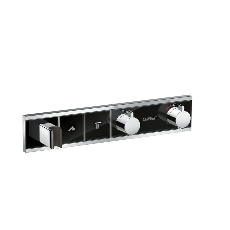 Hansgrohe - Thermostat Unterputz RAINSELECT Fertigset 2 Verbraucher schwarz/chrom