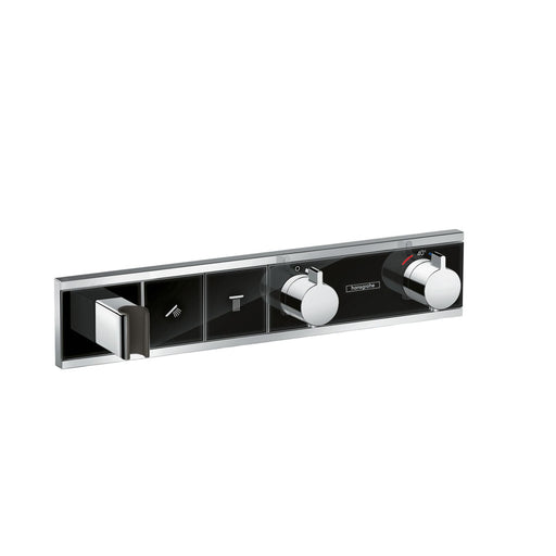 Hansgrohe - Thermostat Unterputz RAINSELECT Fertigset 2 Verbraucher schwarz/chrom