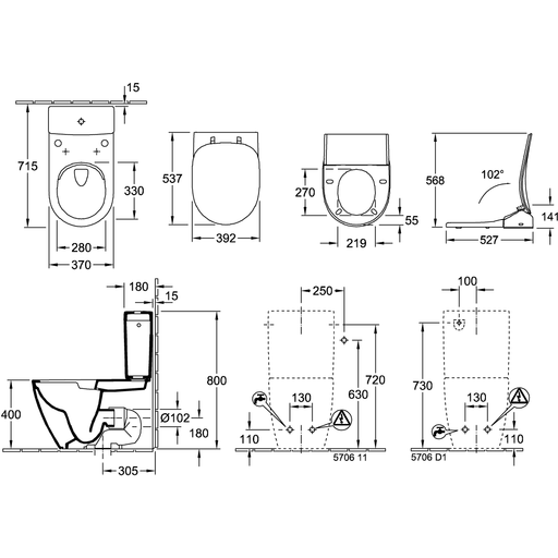 VILLEROY & BOCH - Spülkasten SUBWAY 2.0 5706 Weiß Alpin