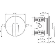 Ideal Standard - IS Brausearmatur UP Cerafine O Nuovo Rosette d:163mm Chrom