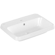 VILLEROY & BOCH - Einbauwaschbecken Architectura 600x 450mm Rechteck 1HL. m. ÜL. Weiß Alpin