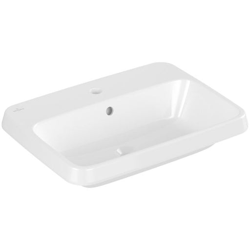 VILLEROY & BOCH - Einbauwaschbecken Architectura 600x 450mm Rechteck 1HL. m. ÜL. Weiß Alpin