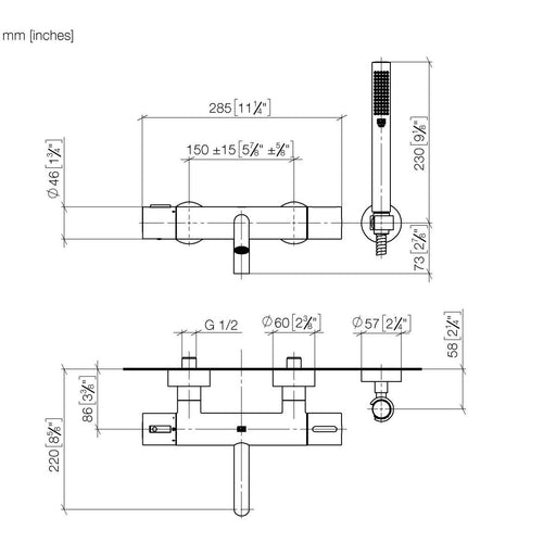 Dornbracht - Wannen-Therm. übergreifend rund 34234979 chrom