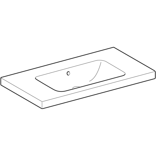 Geberit Vertriebs - iCon Light Waschtisch 90x48cm Ablagefl., o. Hl., m. Ül., weiß KeraTect