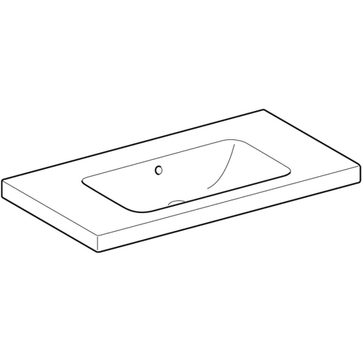 Geberit Vertriebs - iCon Light Waschtisch 90x48cm Ablagefl., o. Hl., m. Ül., weiß KeraTect
